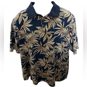 Cooke STREET Honolulu Hawaii Polo Collared Short Sleeve Shirt Men L Large